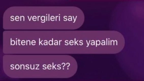 sen vergileri say bitene...