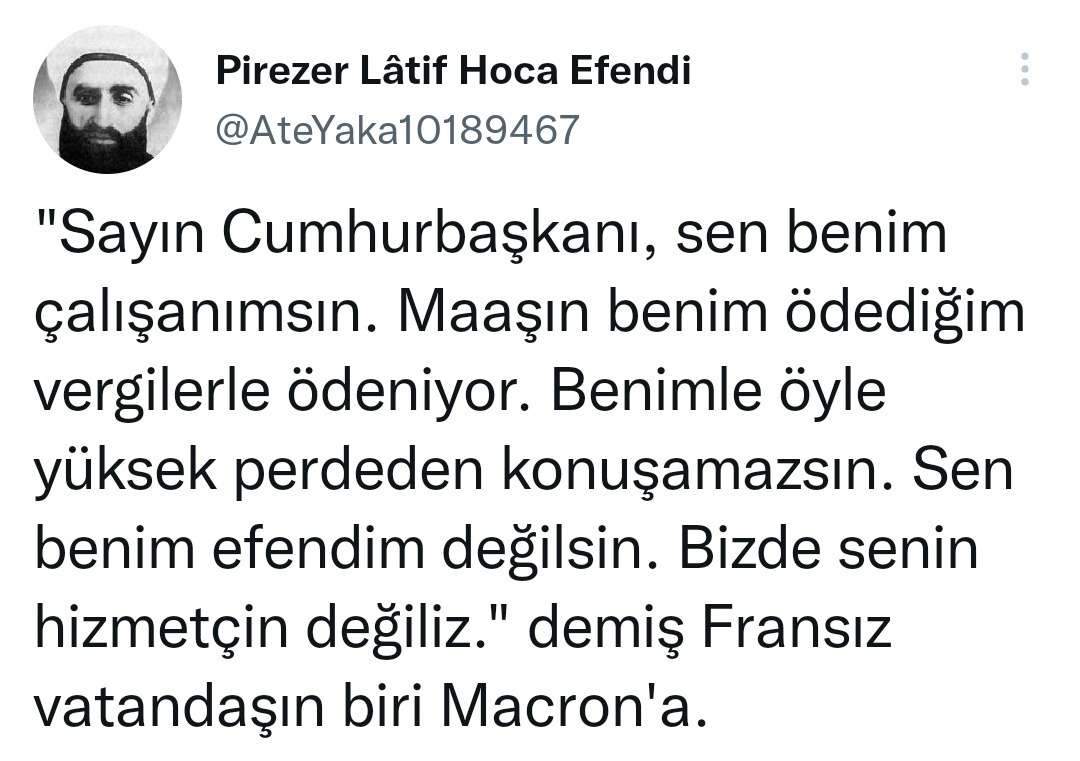Pirezer Lâtif Hoca Efendi...