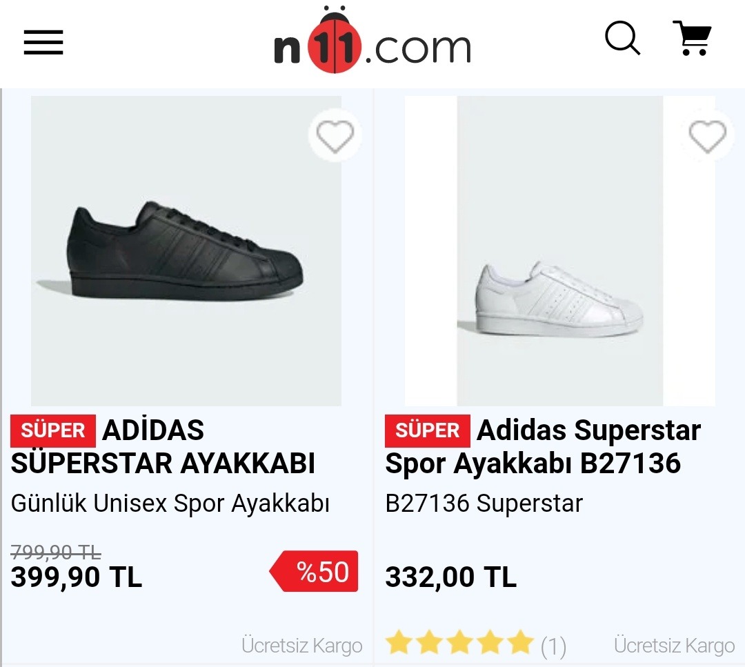 n11'de Adidas...