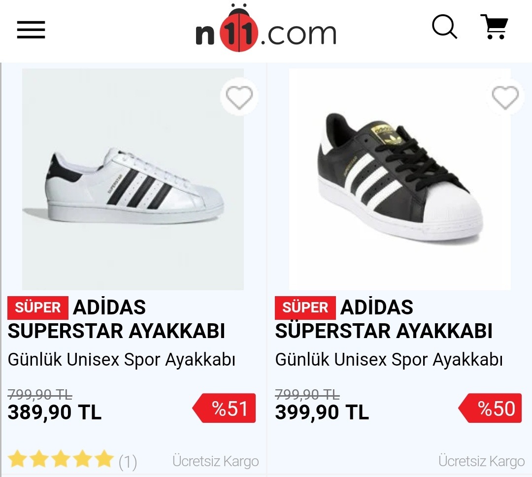 n11'de Adidas...