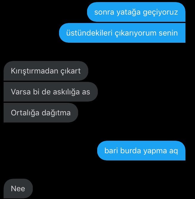 sonra yatağa geçiyoruz...