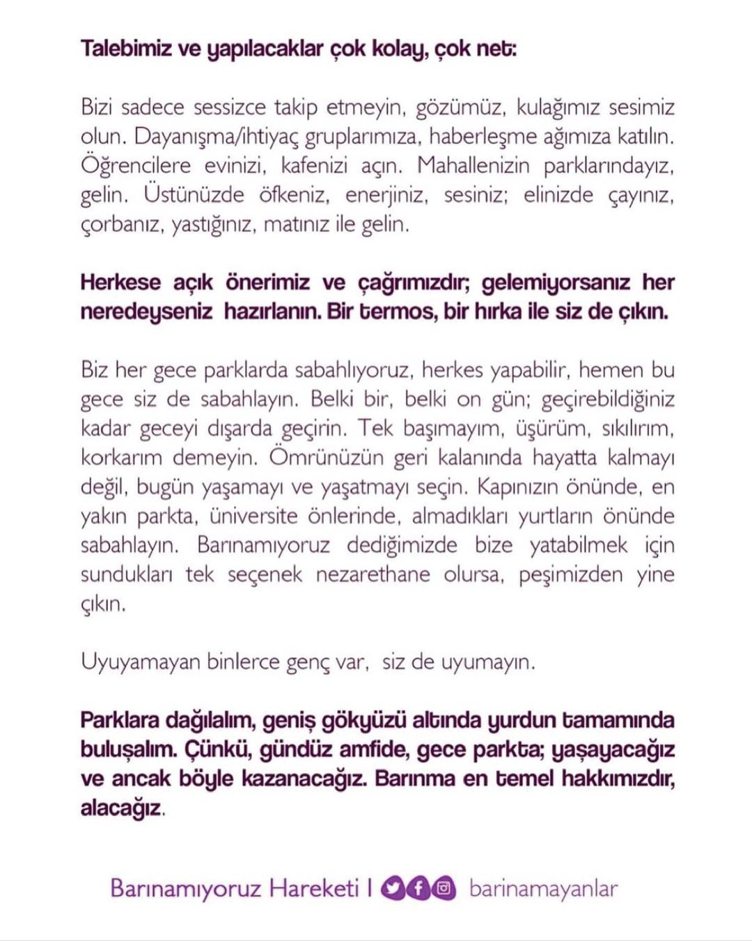 Öğrencilerimiz evsiz...
