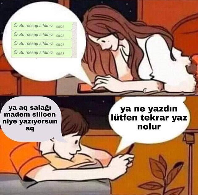 O Bu mesajı sildiniz 00:28...