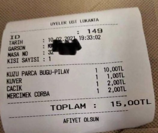 meclis lokantasına ait...