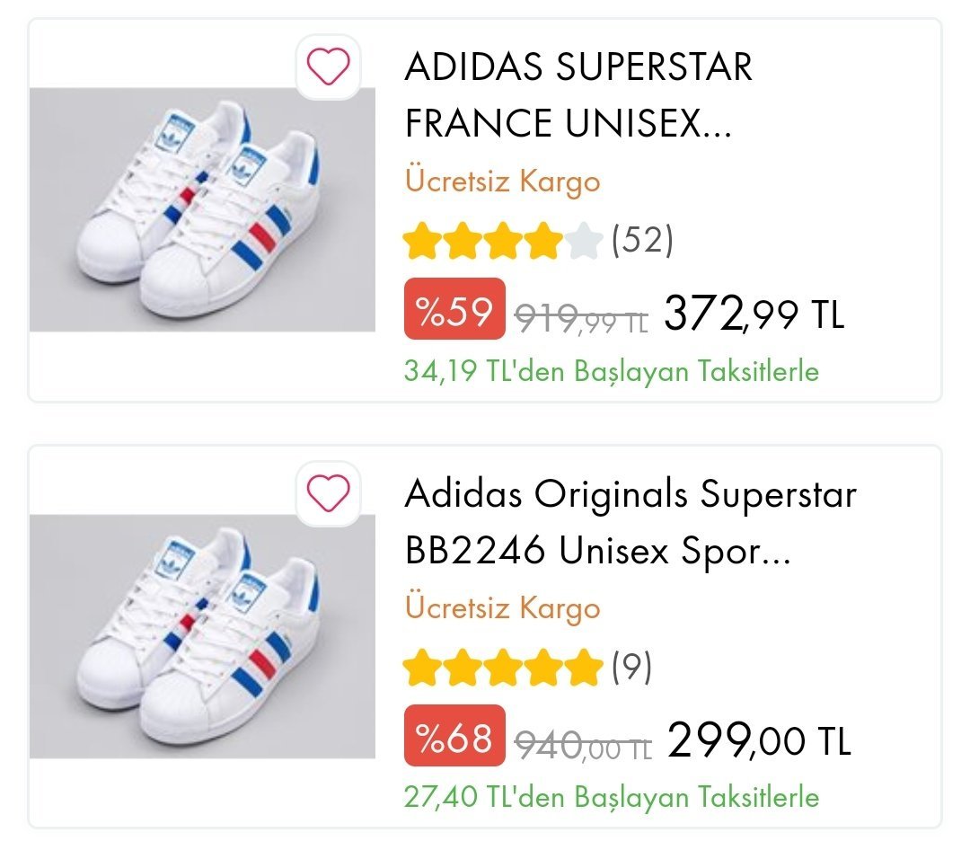 Çiçek Sepeti'nde Adidas...
