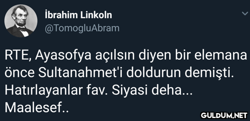 İbrahim Linkoln...