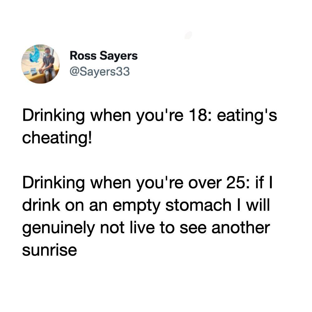 Drinking when you’re 35:...