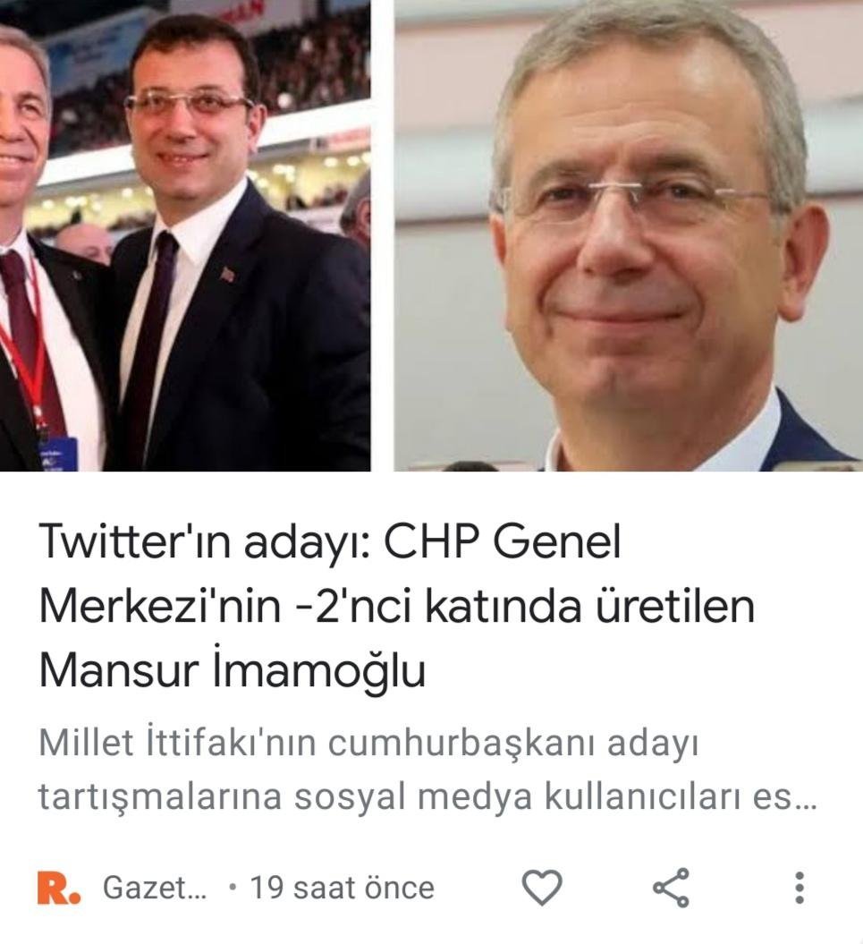 Twitter'ın adayı: CHP...