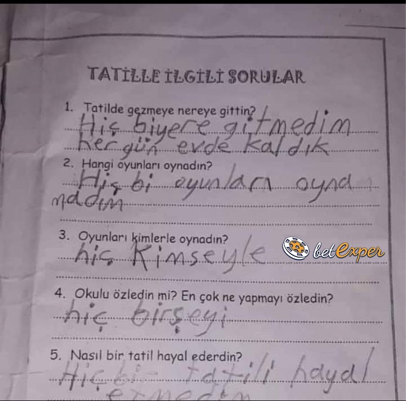 Yazımın özeti    TATİLLE...