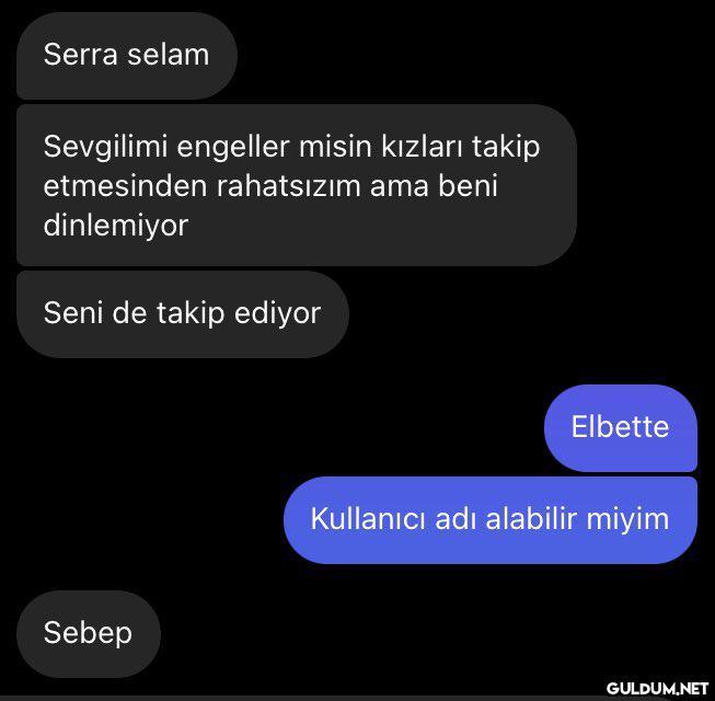 Serra selam Sevgilimi...