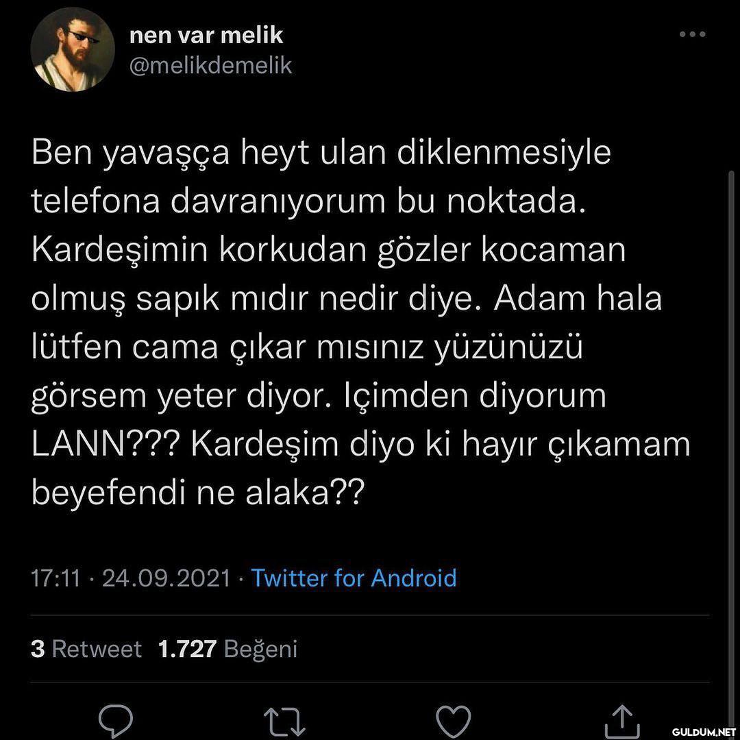 Okurken gerildim nen var...