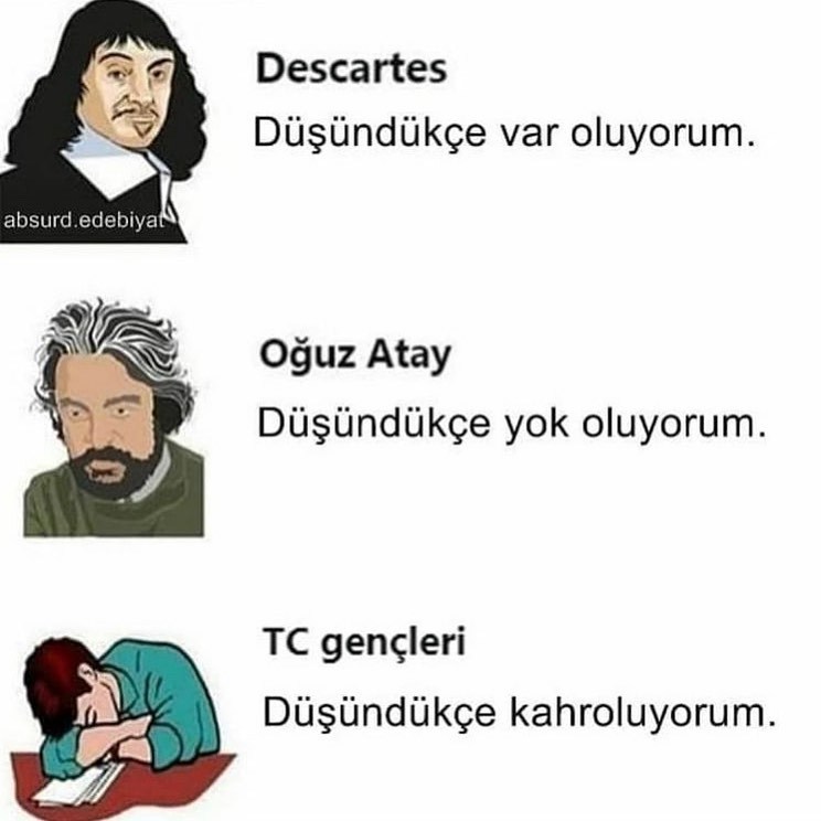 Descartes Düşündükçe var...