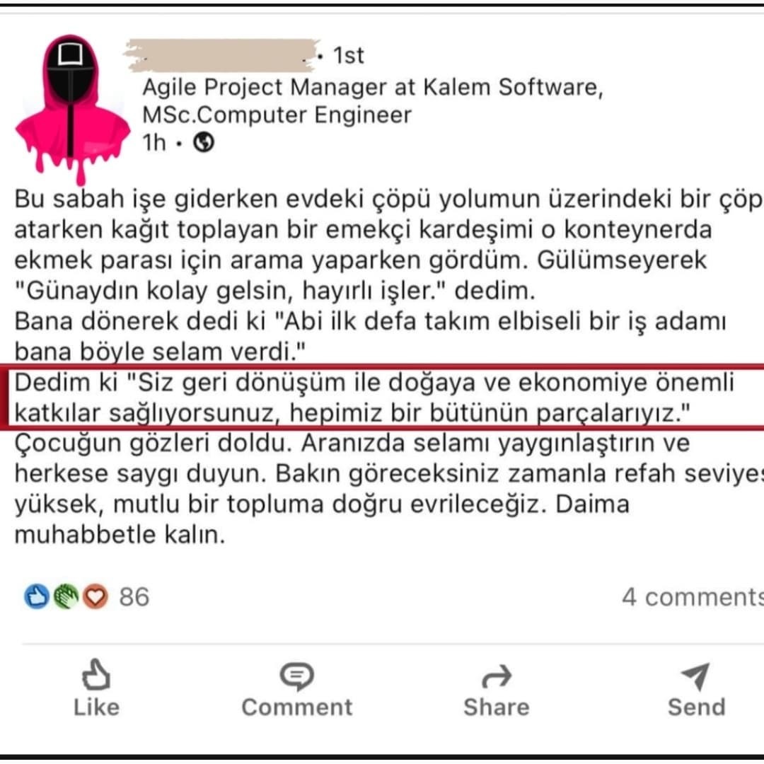 Macera Linkedin de devam...