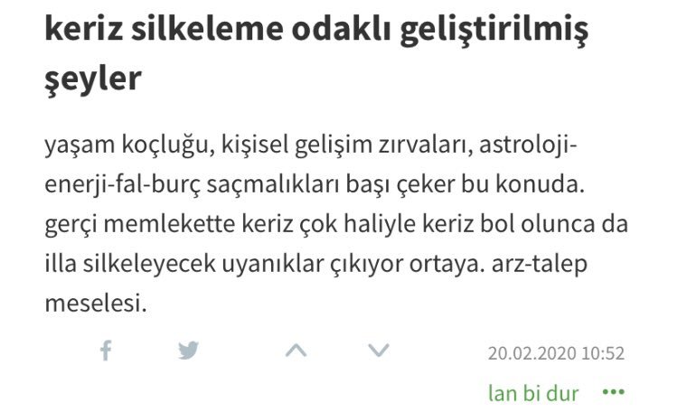keriz silkeleme odaklı...