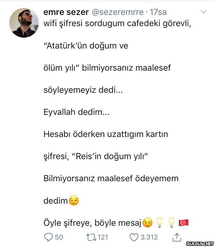 Kartın şifresini sen...