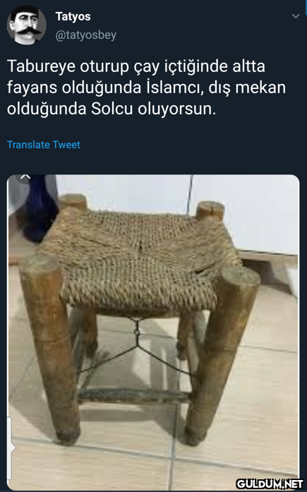 Tatyos @tatyosbey Tabureye...