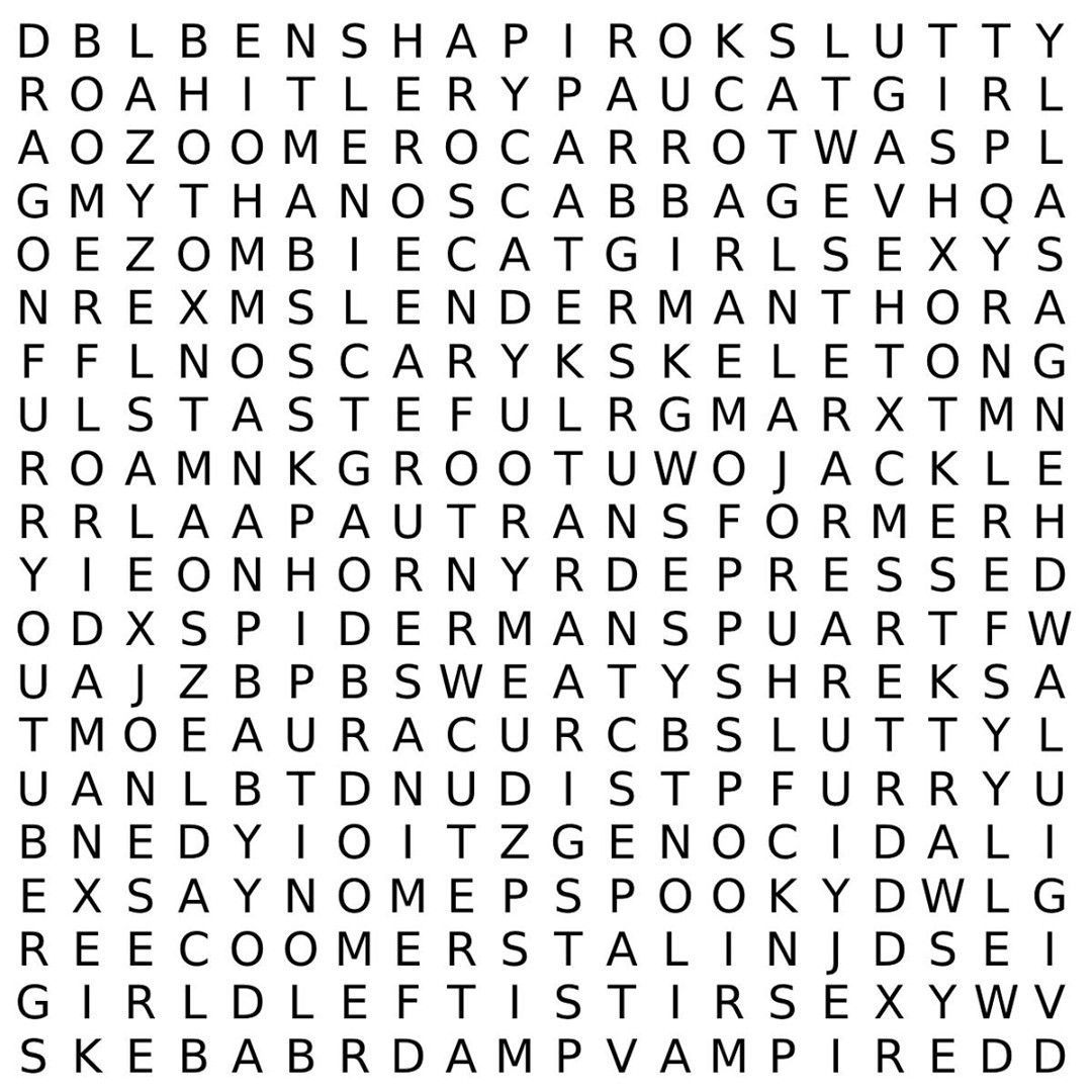The first 3 words you see...