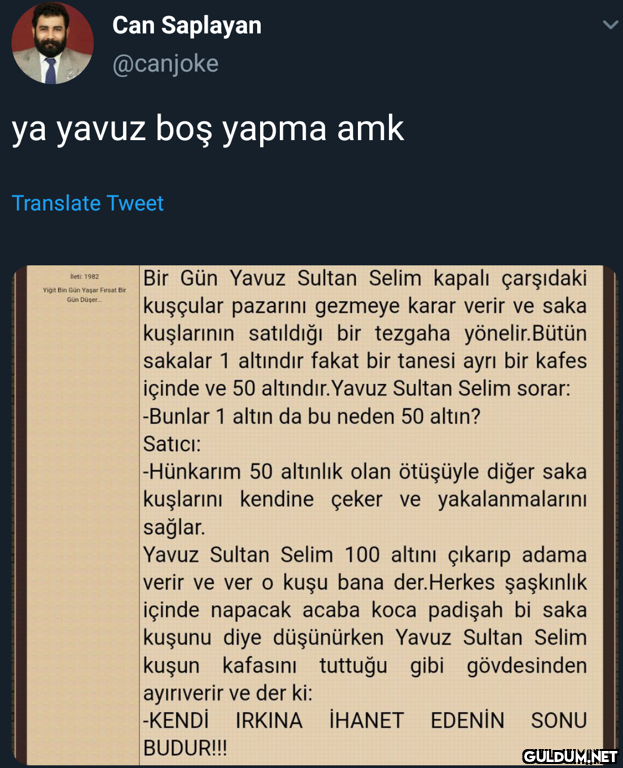 Can Saplayan @canjoke ya...