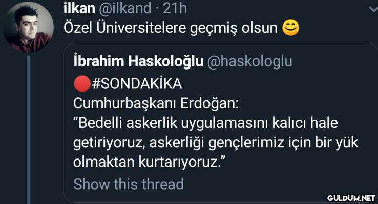 ilkan @ilkand · 21h Özel...