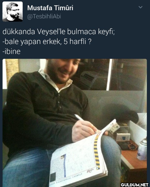 dükkanda Veysel'le bulmaca...