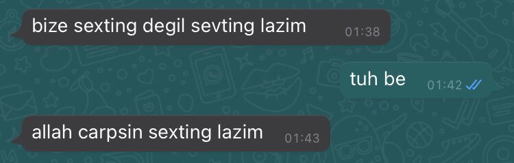 bize sexting degil sevting...