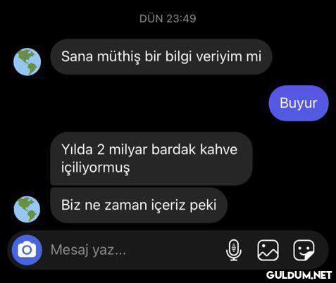 DÜN 23:49 Sana müthiş bir...