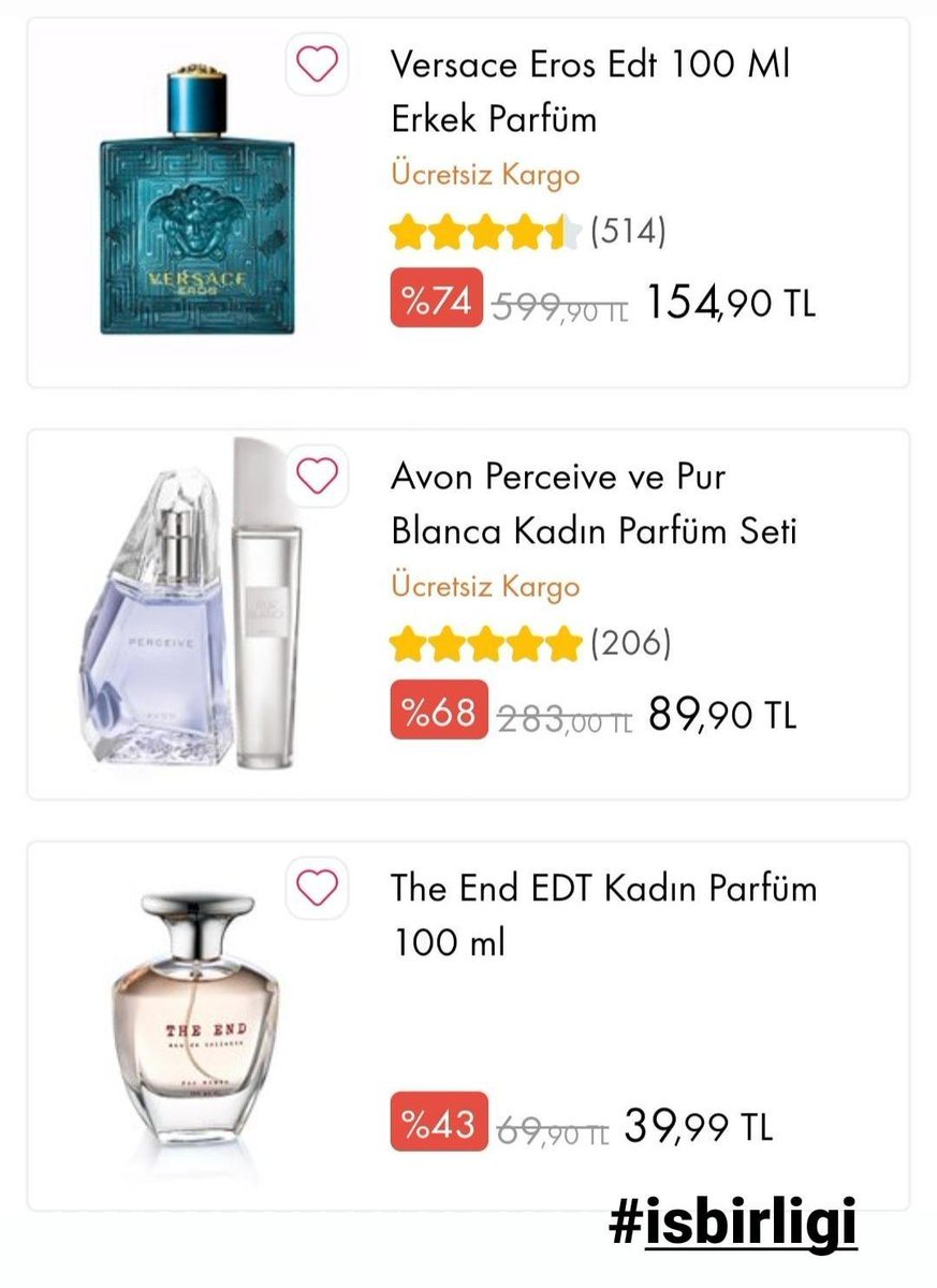 Parfümlerde �'e varan...