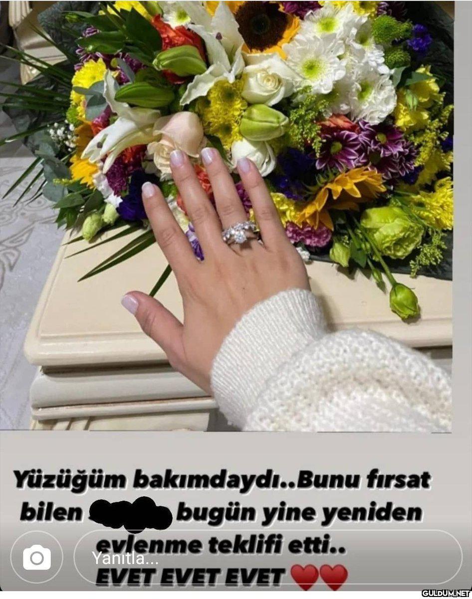 Yüzüğüm bakımdaydı..Bunu...