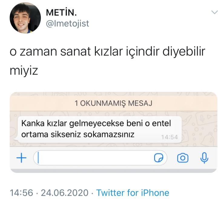 METİN. @Imetojist o zaman...