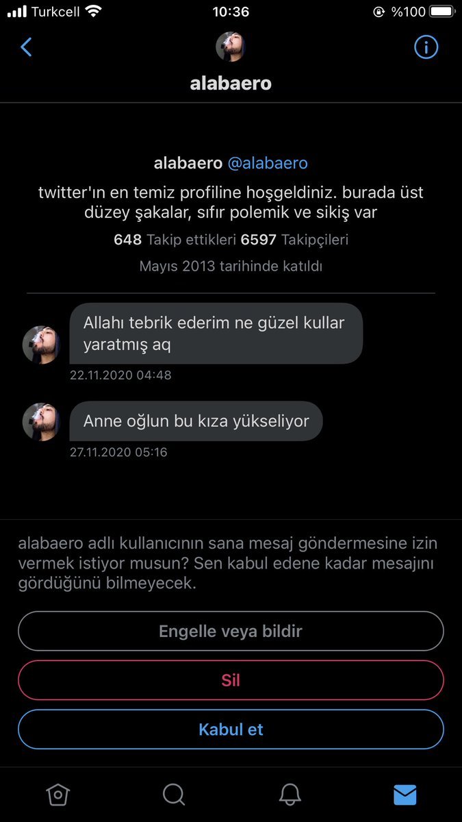 Twiti görünce dm kutunuzu...