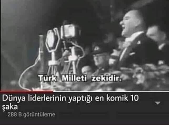 Türk Milleti zekidir....