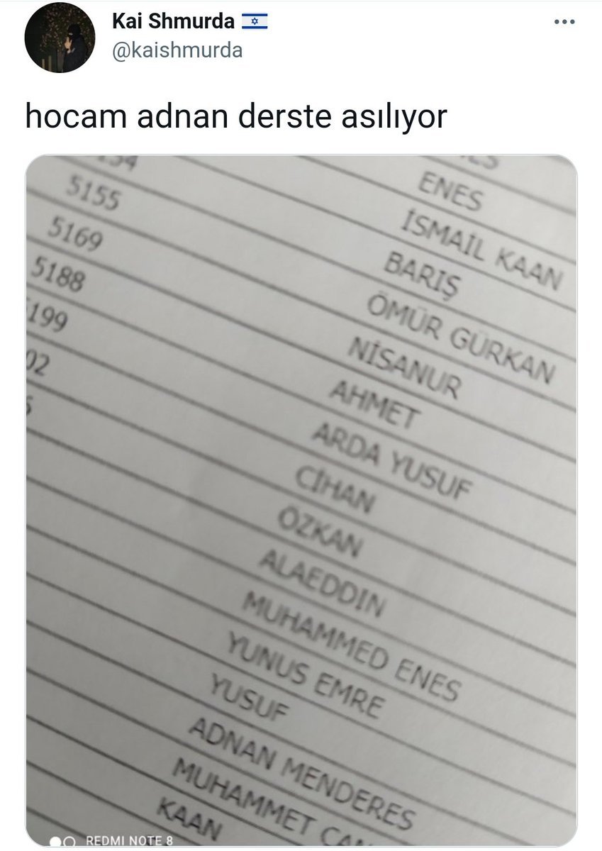 hocam adnan derste...