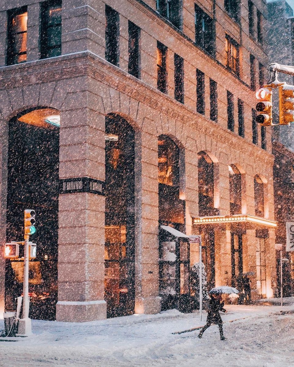 New York'ta kış ❄️      口...