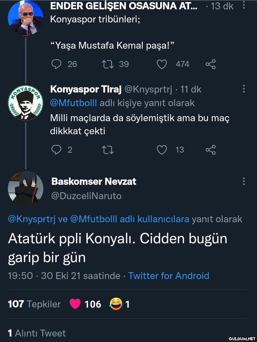 Konya düştü düşecek   ...