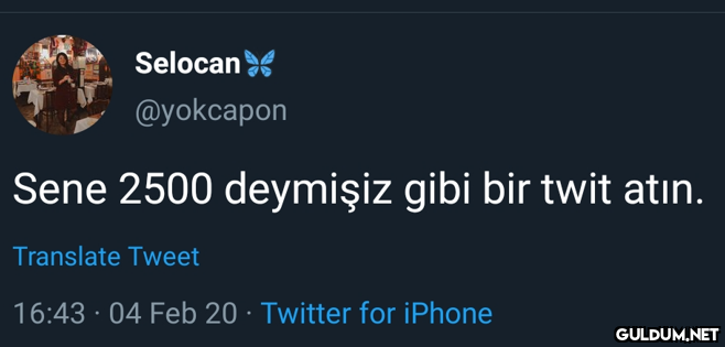 menşınlayalım    Selocan...