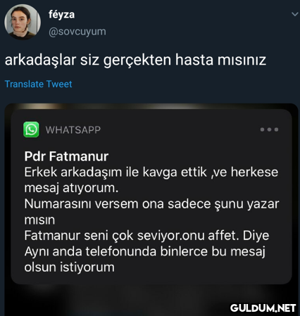 féyza @sovcuyum arkadaşlar...
