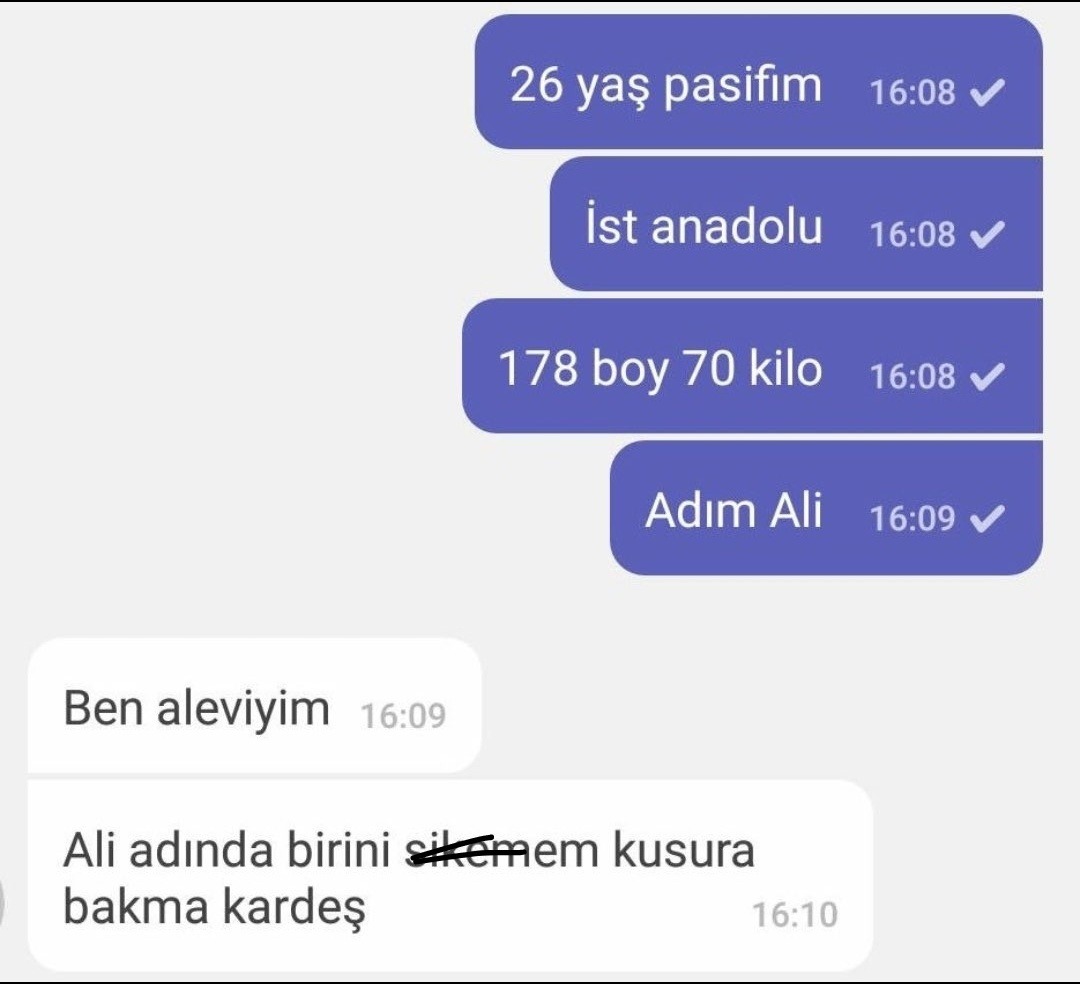 26 yaş pasifim 16:08 v İst...