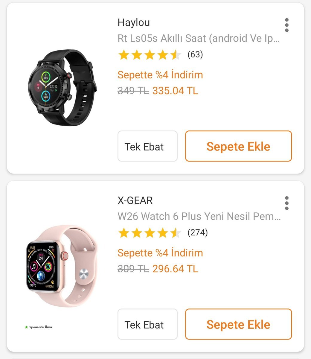 Akıllı saatlerde...