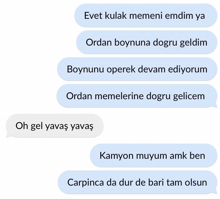 Evet kulak memeni emdim ya...