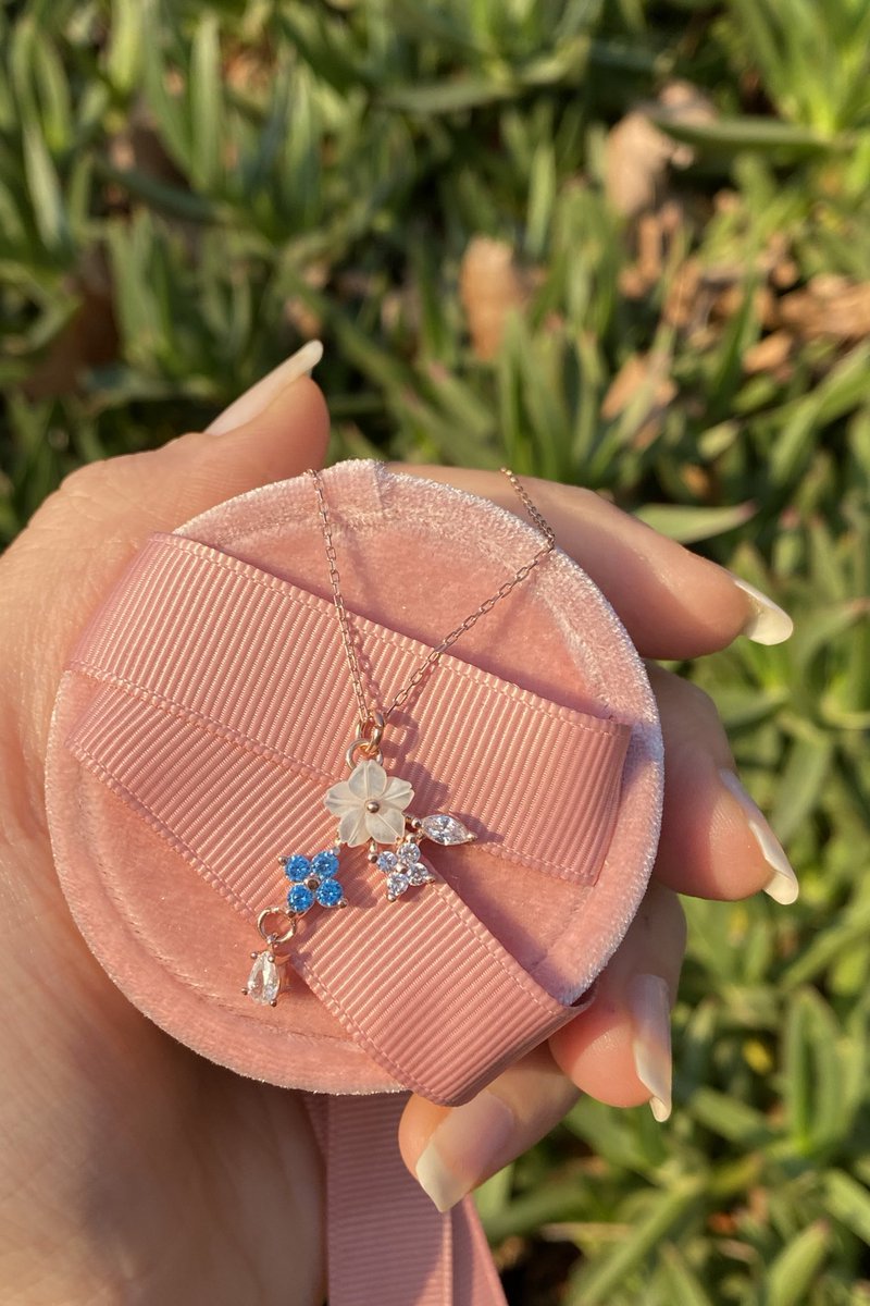Aqua Sedef Bahçesi Kolye 💙...