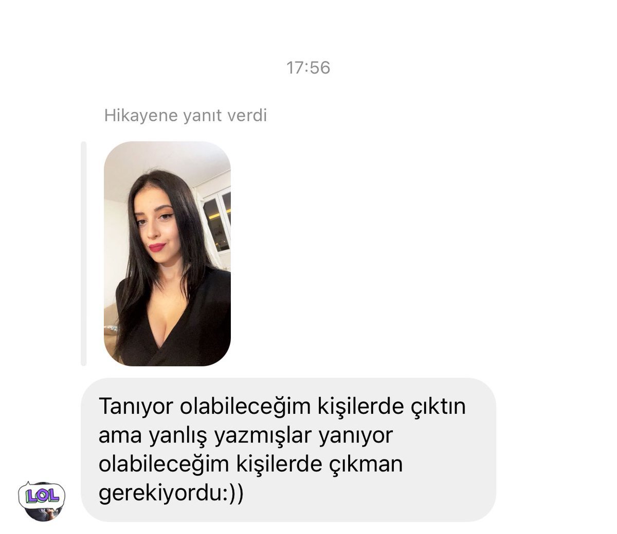 17:56 Hikayene yanıt verdi...