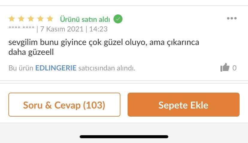 **** Ürünü satın aldı | 7...