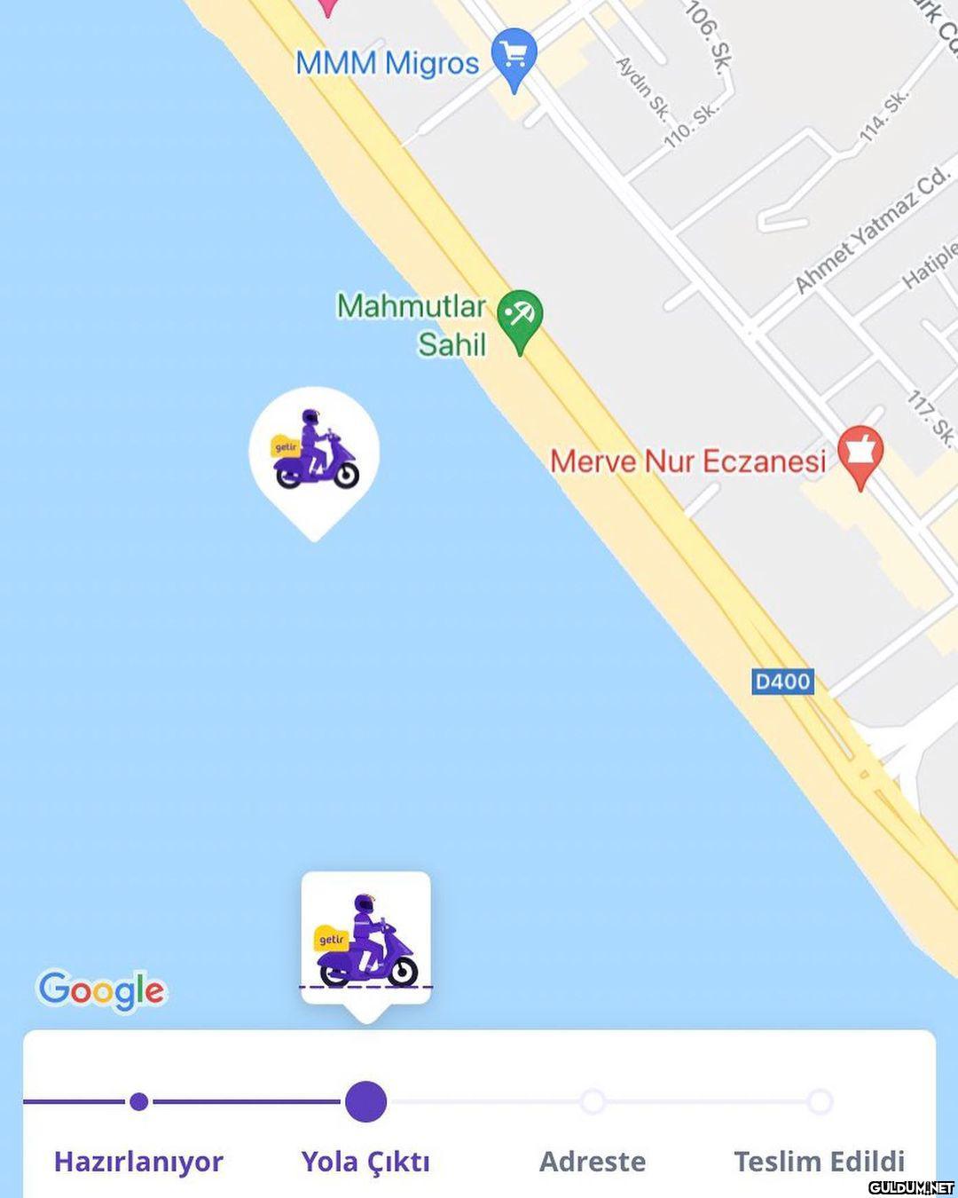 Kuryeyi buluyoruz...