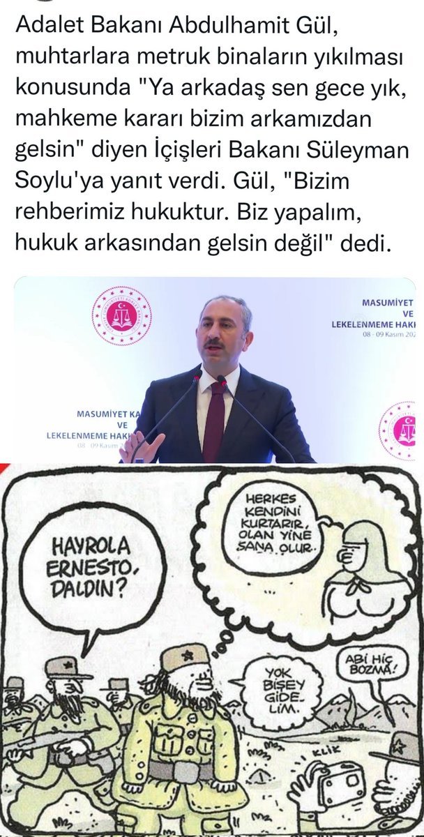 - Hayrola Bakanım daldınız...