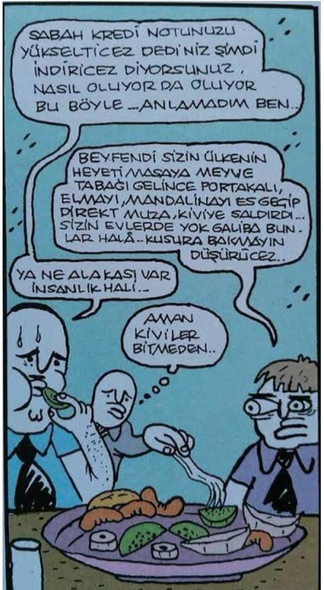 Muz ve kivinin masaya...