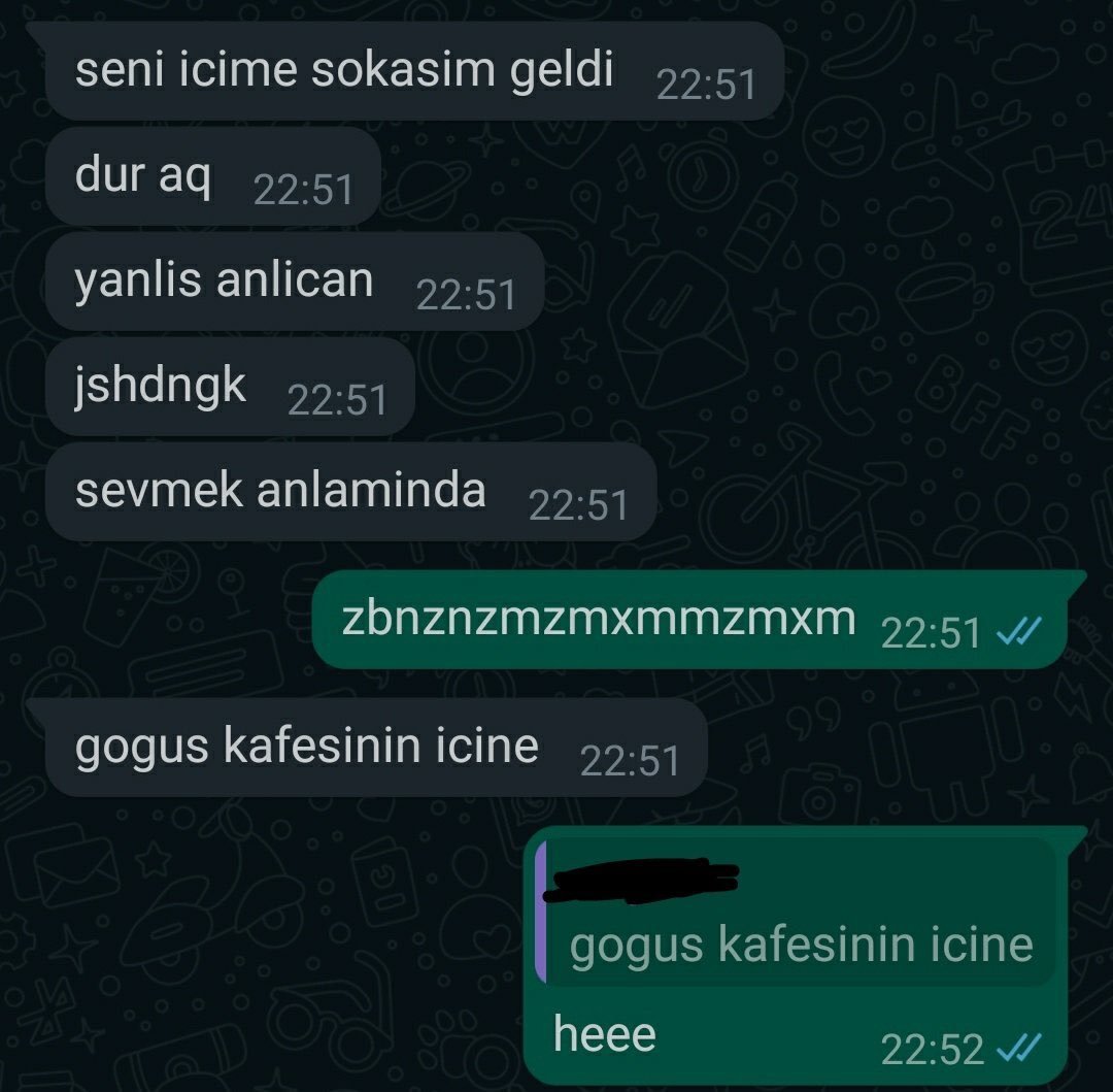 ilk mesajdan sonra iptal...