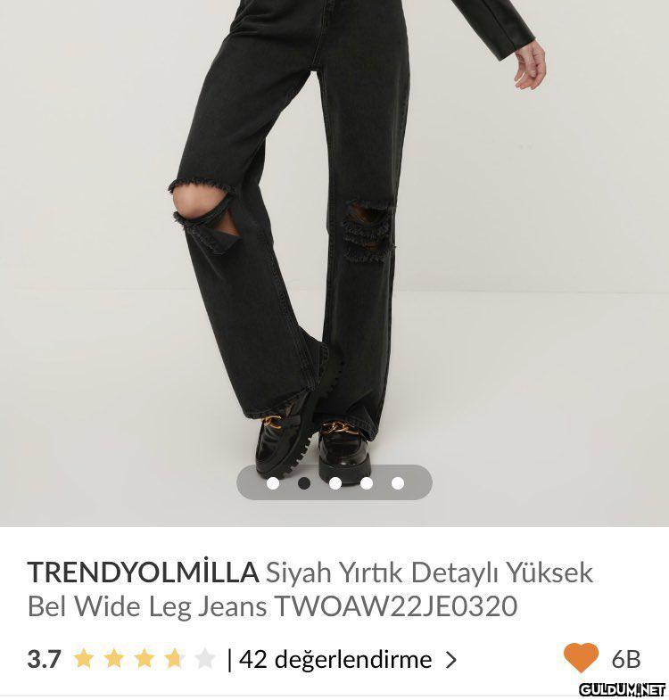 TRENDYOLMİLLA Siyah Yırtık...