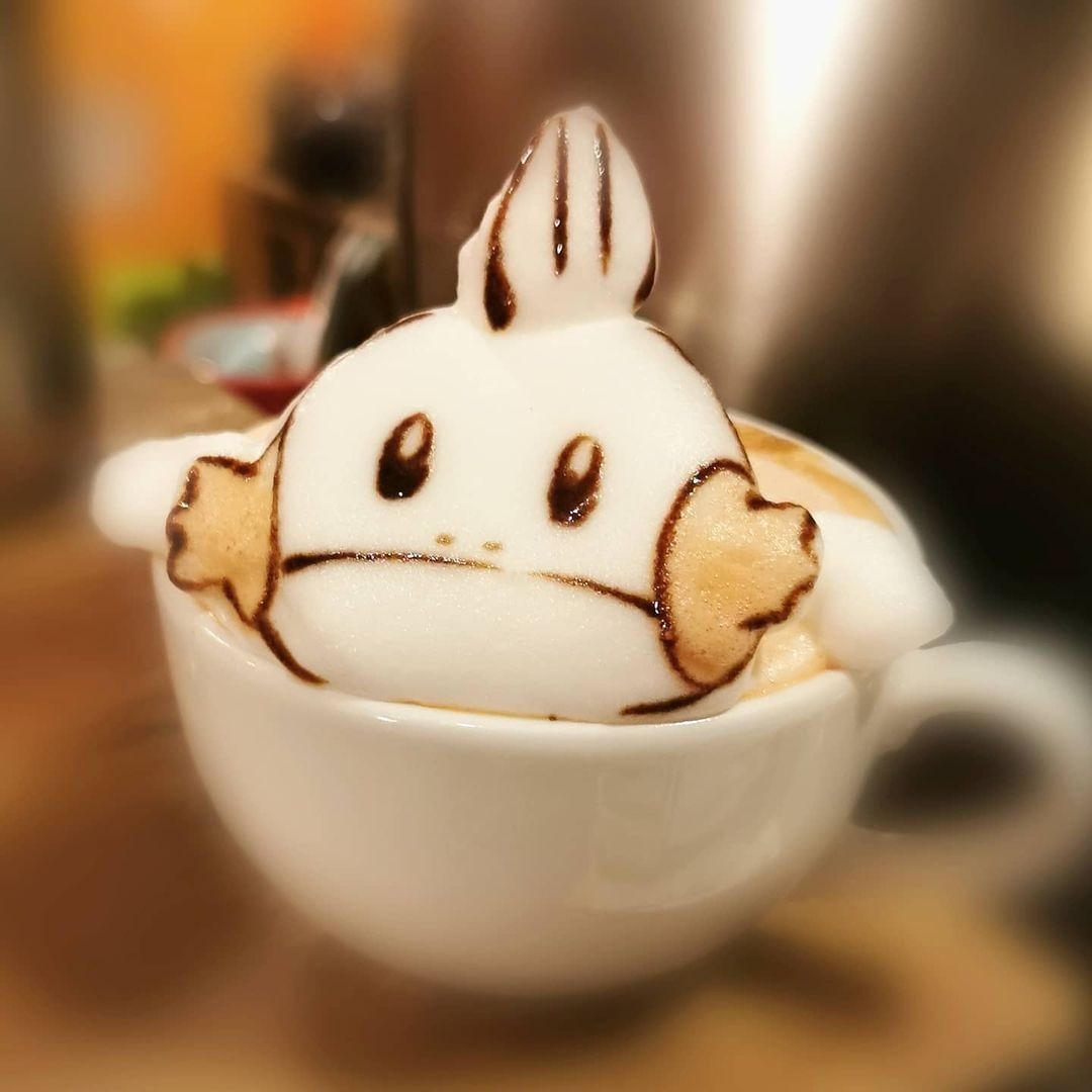 3D pokémon latte art 📸...