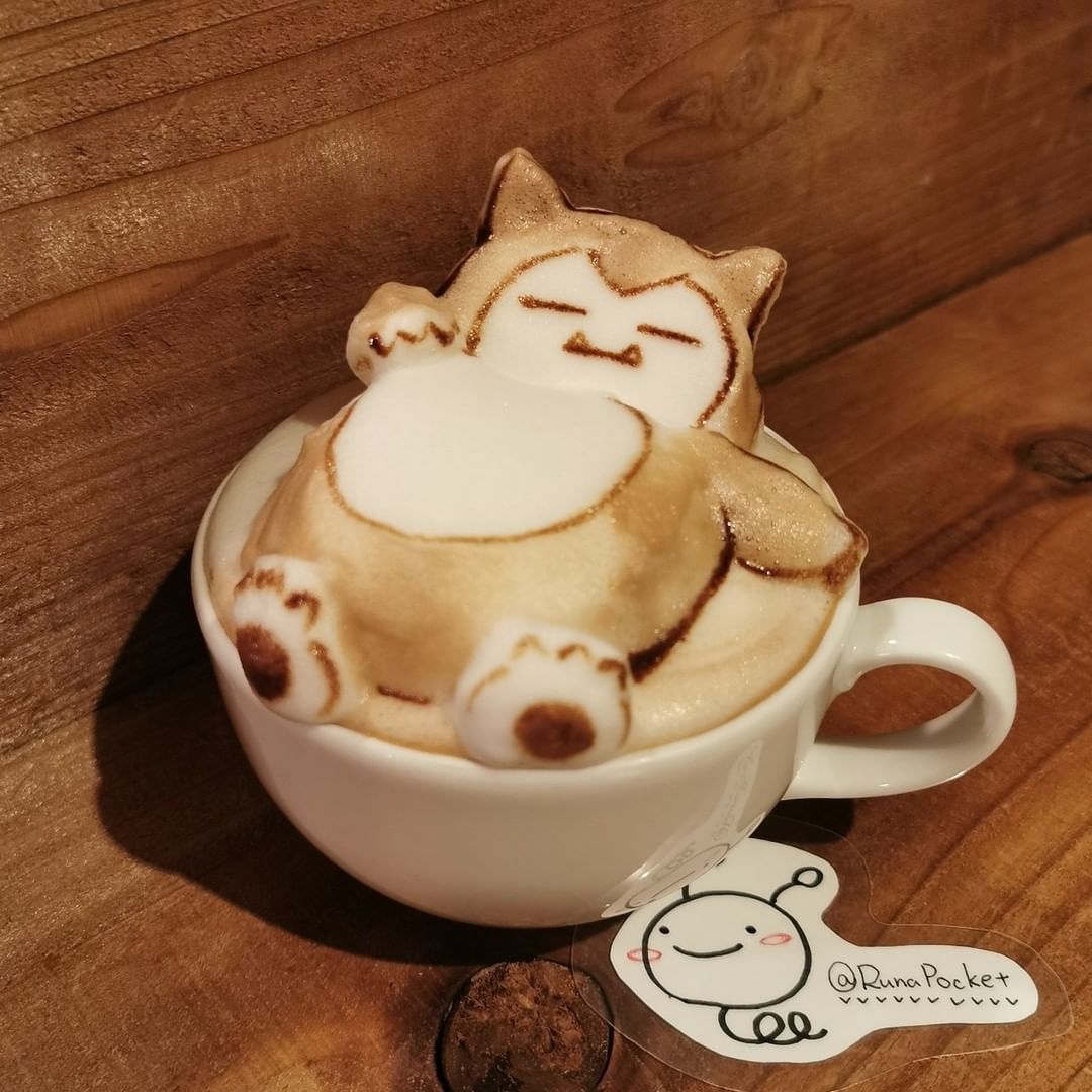 3D pokémon latte art 📸...