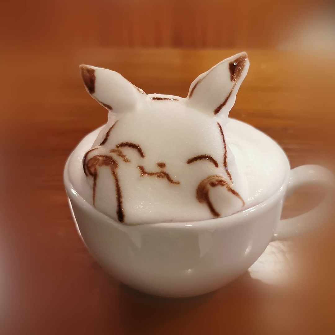 3D pokémon latte art 📸...